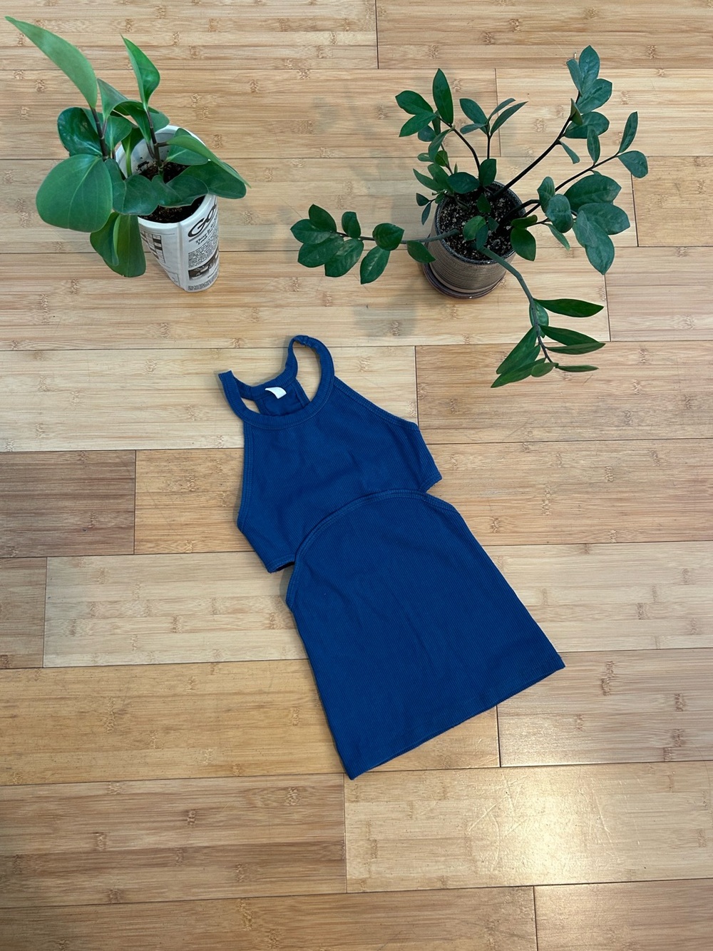 FP Blue Ribbed Cutout Tank - Picture 8 of 8
